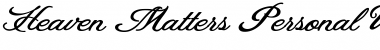 Download Heaven Matters Personal Use Font Download Heaven Matters Personal Use Font