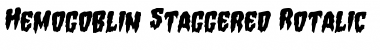 Download Hemogoblin Staggered Rotalic Italic Font