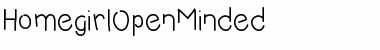 Download HomegirlOpenMinded Font