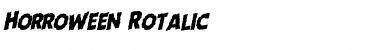 Download Horroween Rotalic Italic Font