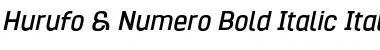 Download Hurufo & Numero Bold Italic Font