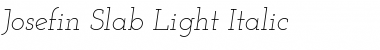 Download Josefin Slab Light Italic Font