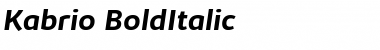 Download Kabrio Bold Italic Font