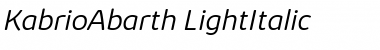 Download Kabrio Abarth Light Italic Font