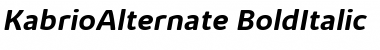 Download Kabrio Alternate Bold Italic Font