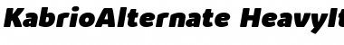 Download Kabrio Alternate Heavy Italic Font
