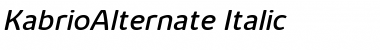 Download Kabrio Alternate Italic Font