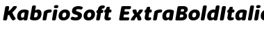 Download Kabrio Soft ExtraBold Italic Font