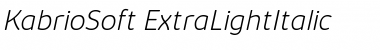 Download Kabrio Soft ExtraLight Italic Font