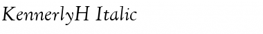 Download KennerlyH-Italic Italic Font