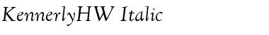 Download KennerlyHW-Italic Italic Font