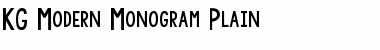 Download KG Modern Monogram Plain Regular Font