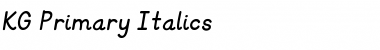Download KG Primary Italics Regular Font
