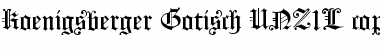 Download Koenigsberger Gotisch UNZ1L Regular Font