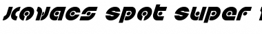 Download Kovacs Spot Super-Italic Italic Font
