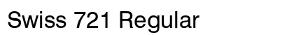 Swiss 721 Regular Font Swiss 721 Regular Font Preview