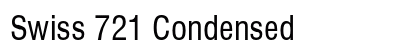 Swiss 721 Condensed Font Swiss 721 Condensed Font Preview