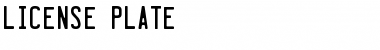License Plate Font