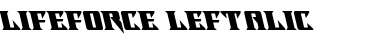 Download Lifeforce Leftalic Italic Font Title Preview