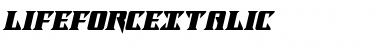 Download Lifeforce Italic Italic Font Title Preview
