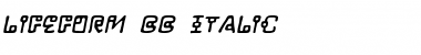 Download LifeForm BB Italic Font Title Preview
