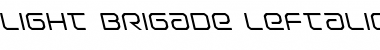 Download Light Brigade Leftalic Italic Font Title Preview