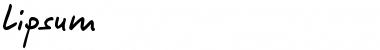 Download Lipsum Regular Font Title Preview