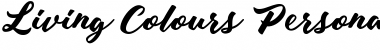 Download Living Colours Personal Use Regular Font Title Preview
