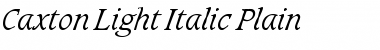 Download Caxton Light Italic Regular Font