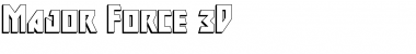 Download Major Force 3D Regular Font