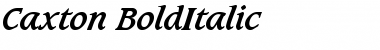 Download Caxton-BoldItalic Regular Font