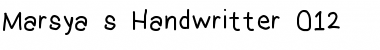 Download Marsya's Handwritter 012 Medium Font