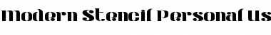 Download Modern Stencil Personal Use Regular Font
