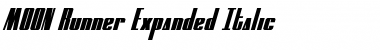 Download MOON Runner Expanded Italic Expanded Italic Font