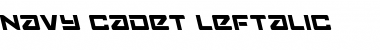 Download Navy Cadet Leftalic Italic Font