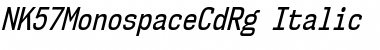 Download NK57 Monospace Condensed Italic Font