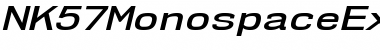 Download NK57 Monospace Expanded SemiBold Italic Font
