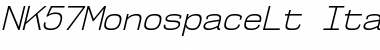 Download NK57 Monospace Light Italic Font