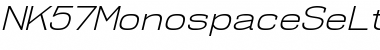 Download NK57 Monospace Semi-Expanded Light Italic Font