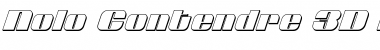 Download Nolo Contendre 3D Italic Regular Font
