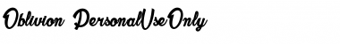 Download Oblivion_PersonalUseOnly Regular Font