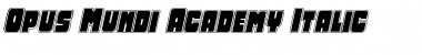 Download Opus Mundi Academy Italic Font