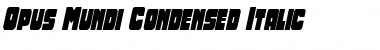 Download Opus Mundi Condensed Italic Font
