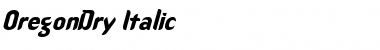 Download OregonDry Italic Font