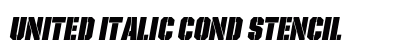 United Italic Cond Stencil - OpenType
