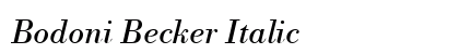 Bodoni Becker Italic preview
