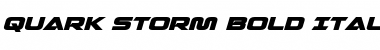 Download Quark Storm Bold Italic Bold Italic Font
