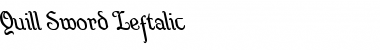 Download Quill Sword Leftalic Italic Font