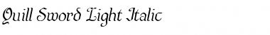 Download Quill Sword Light Italic Light Italic Font