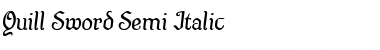 Download Quill Sword Semi-Italic Semi-Italic Font